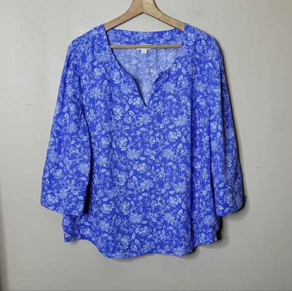 J. Jill Tie Sleeve Top Size XL - Picture 3 of 10